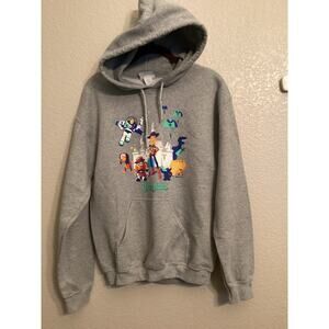Disney Parks Disneyland Pixar Toy Story Invasion Grey Neon Hoodie S